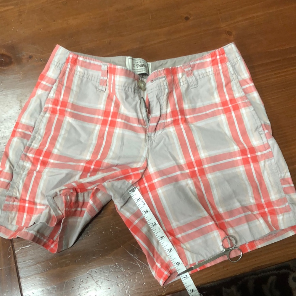 Old Navy orange plaid shorts size2